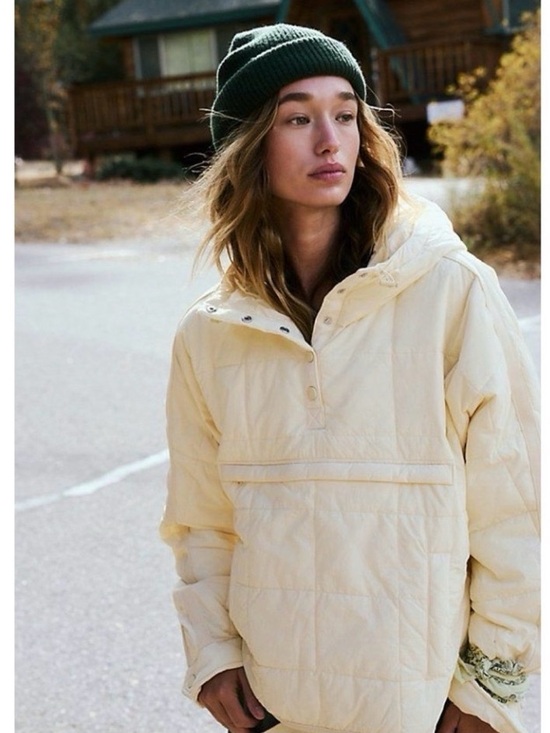 FP Movement by Free People Jackets & Blazers - FP Movement by Free People Pippa Cream Pullover Puffer Jacket